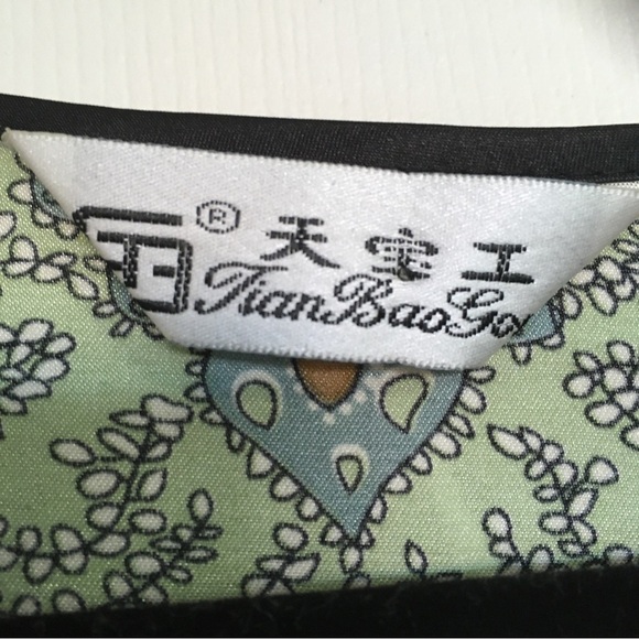 Tian Bao Gong  silk tunic large oversized pink paisley floral  Japanese brand - Picture 3 of 9